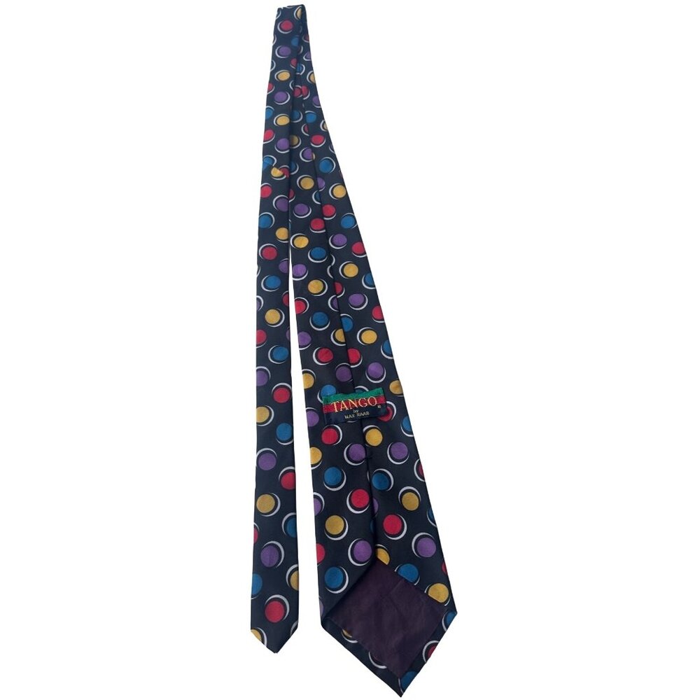 TANGO by Max Raab Men's Dress Shirt Tie Dots Print 100% Microfiber (Made In USA)